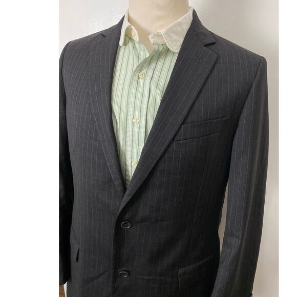Brooks Brothers 1818 Fitzgerald Estrato USA fabric pinstripe 2-button blazer 42L - Picture 2 of 7